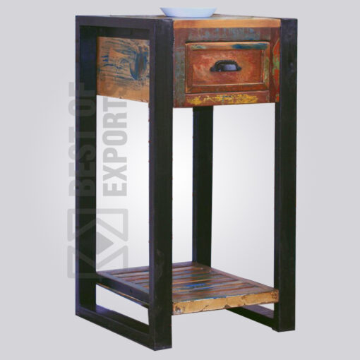 Slim Reclaimed Wood End Table