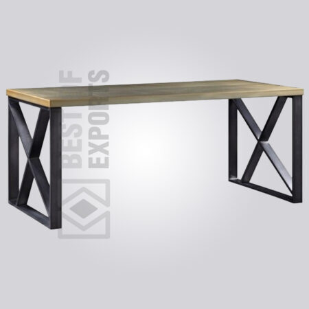 Tilted X Wood and Metal Desk