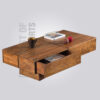 Wooden Groove Storage Coffee Table