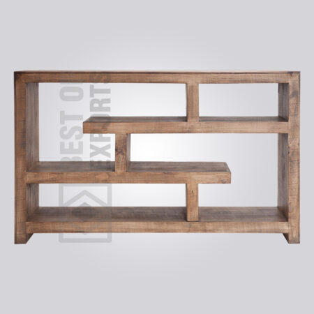 Wooden Puzzle Console Table Front