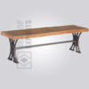 X Shaped Metal Bench