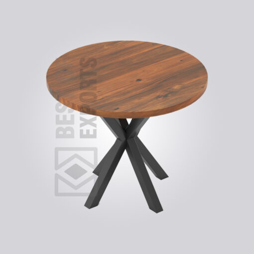 Ely 4 Seater Round Wood Table