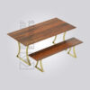 Colmar 6 Seater Wood Table