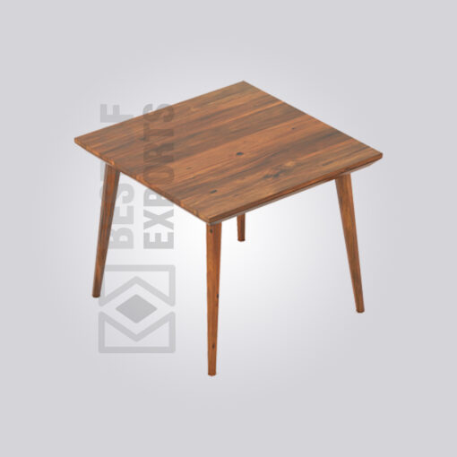 Castor 4 Seater Square Wood Table