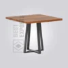 Antony Square Wooden Table – Acacia Wood Top with Black MS Base for Restaurant Tables