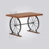 Cardiff Rectangle Wooden Table – Natural Acacia Wood, Mild Steel for Restaurant Tables