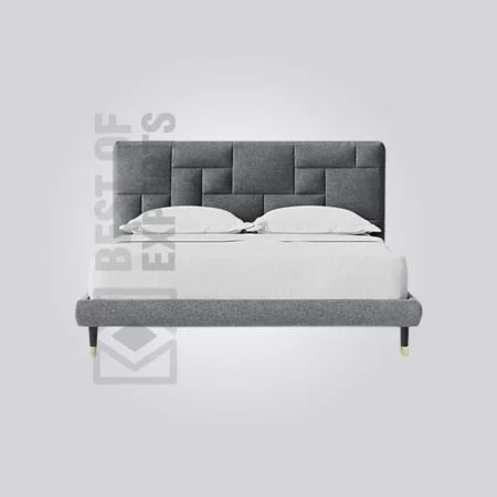 Geometric Grace Upholstered Bed