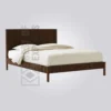Grooved Wooden Panel Bed