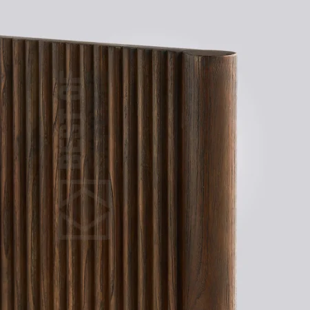 Grooved Wooden Panel Bed