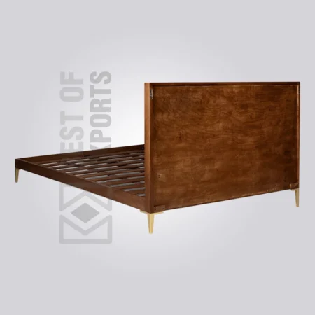 Herringbone Panel Wooden Bed