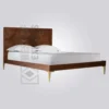 Herringbone Panel Wooden Bed