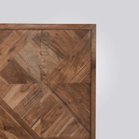 Herringbone Panel Wooden Bed