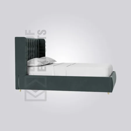 Pleated Wingback Bed