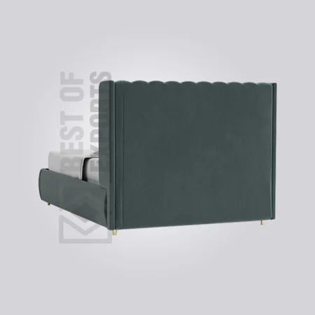 Pleated Wingback Bed