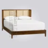 Sergi Cane Wingback Bed