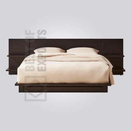 Slate Wooden Panel Bed
