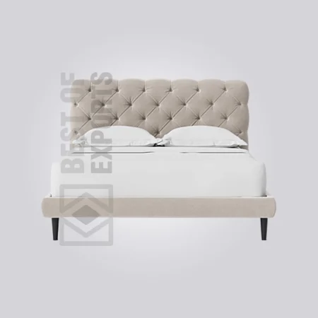 Space Grey Tufted Bed