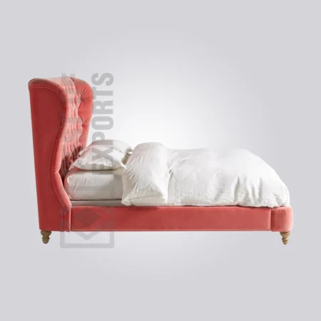 Tufted Wingback Bed