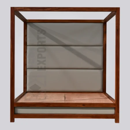 Warm Wood Canopy Bed