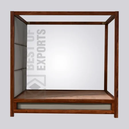 Warm Wood Canopy Bed