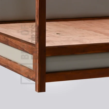 Warm Wood Canopy Bed