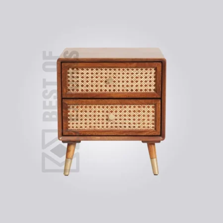 Cedar Cane Bedside Table