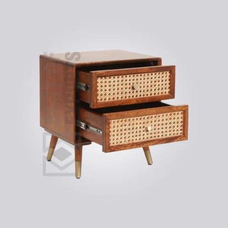 Cedar Cane Bedside Table
