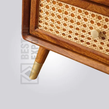 Cedar Cane Bedside Table