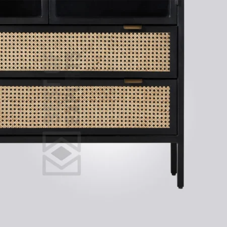 Neve Vintage Black Wardrobe