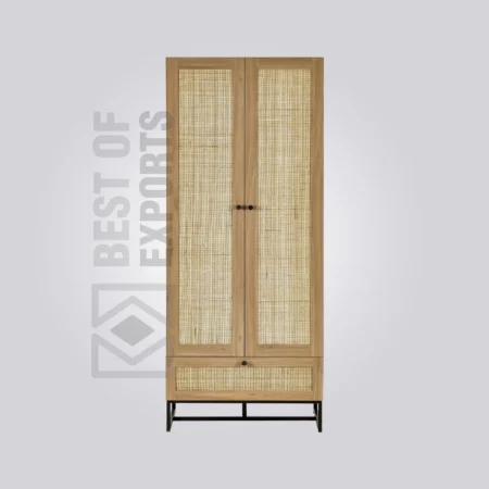 Rustic Rattan Wardrobe