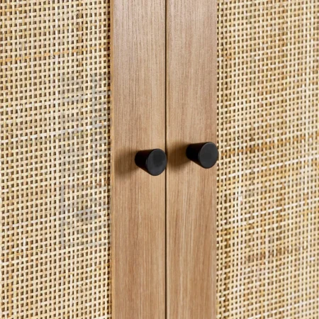 Rustic Rattan Wardrobe