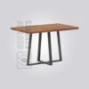 Antony Premium Table – Natural Acacia, Acacia Wood & MS Base for Restaurant Tables