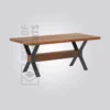 Aries Dining Table – Natural Acacia, Acacia Wood & Mild Steel for Restaurant Tables