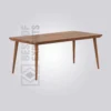 Castor Rectangle Wooden Table – Natural Finish, Acacia Wood for Restaurant Tables