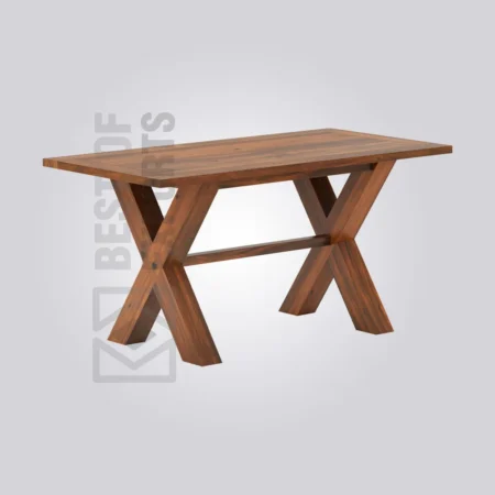 Eva Rectangle Wooden Table (4 Seater)