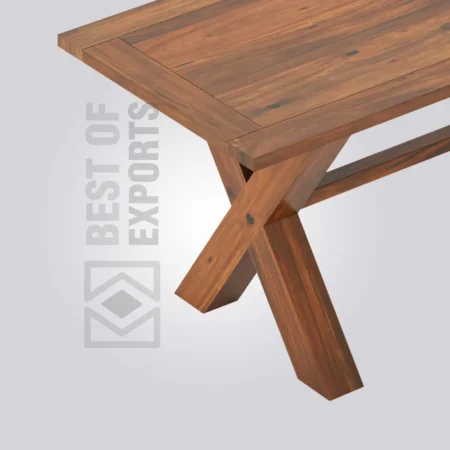 Eva Rectangle Wooden Table (4 Seater)