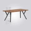 Sevran Rectangle Wooden Table – Natural Wood, Acacia Wood with MS Base for Restaurant Tables