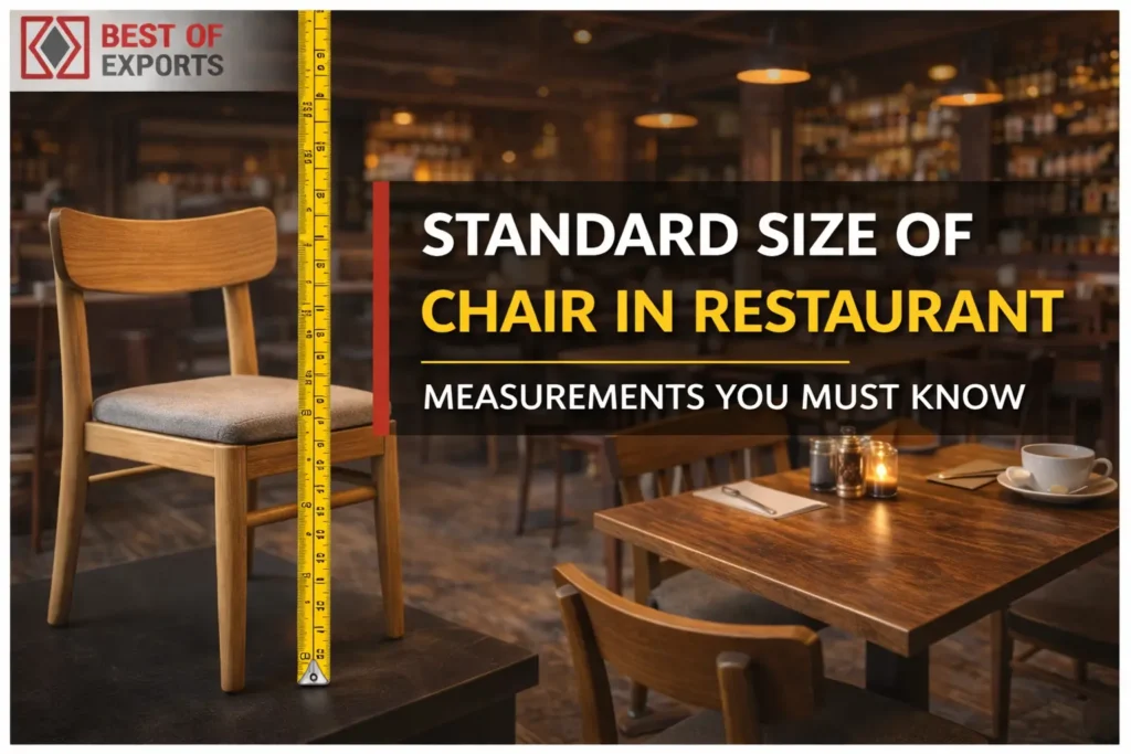 Standard Size of Chair in Restaurant