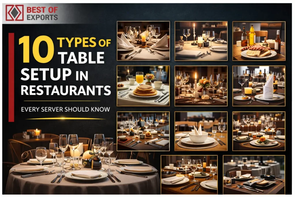 Types of Table Setup in Restaurants
