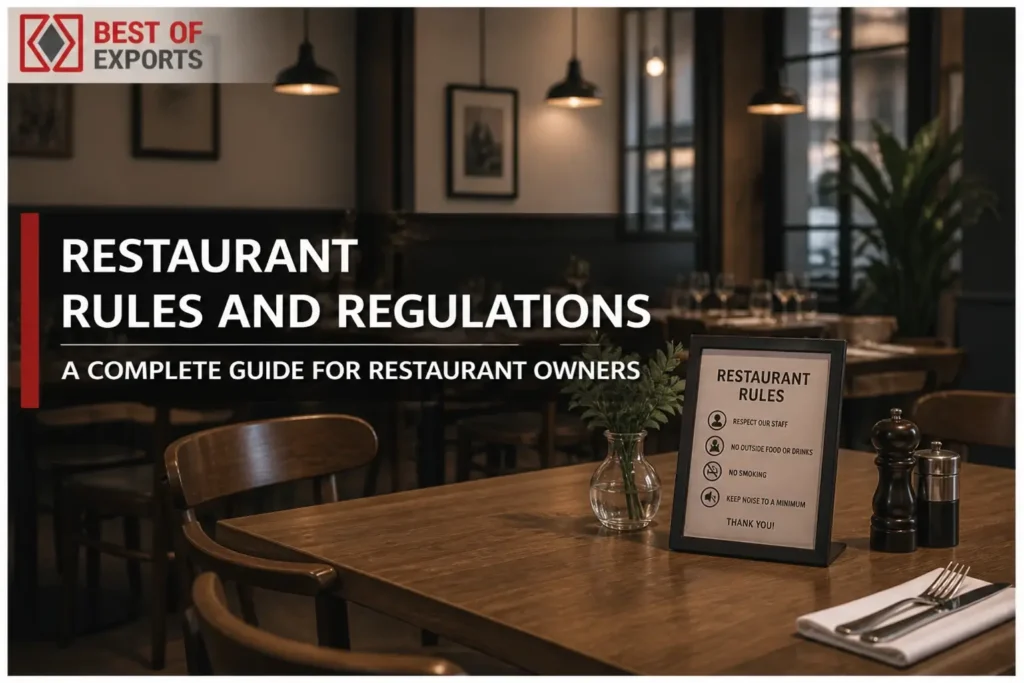 Restaurant Rules and Regulations