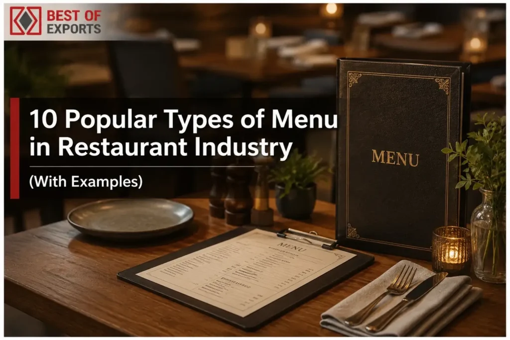 Types of Menu in Restaurant