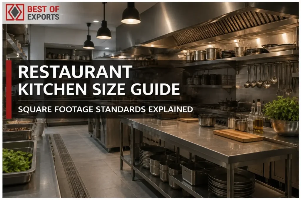 restaurant kitchen size